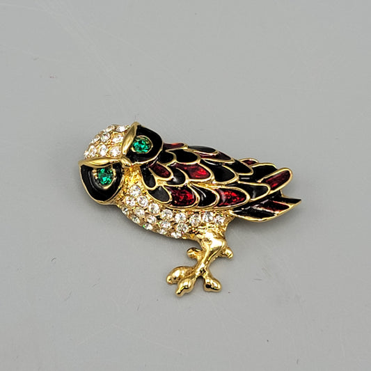 Vintage Gold Tone Owl Pin