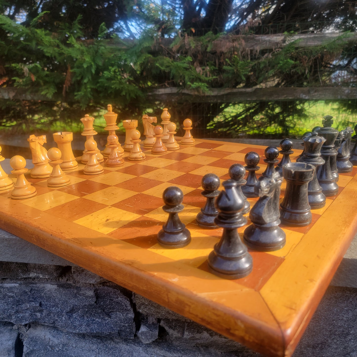 Vintage Wooden Chess Set