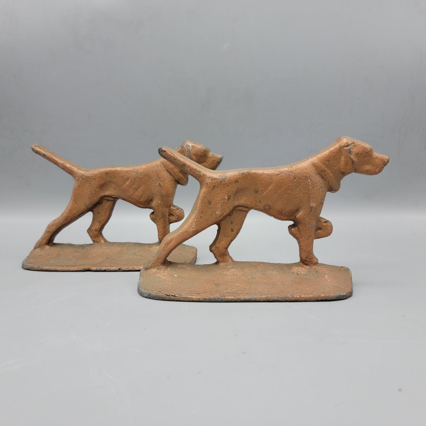 Cast Iron Pointer Dog Bookends