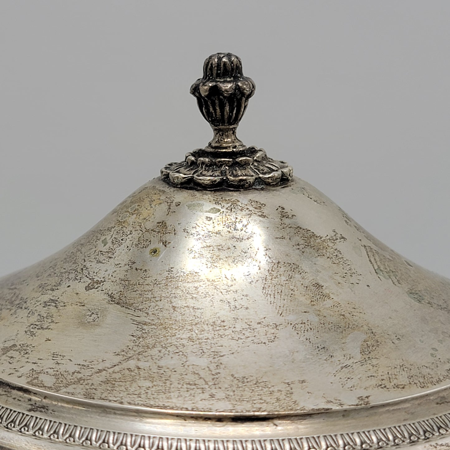 Italian silver Neoclassical Style Covered Candy Dish