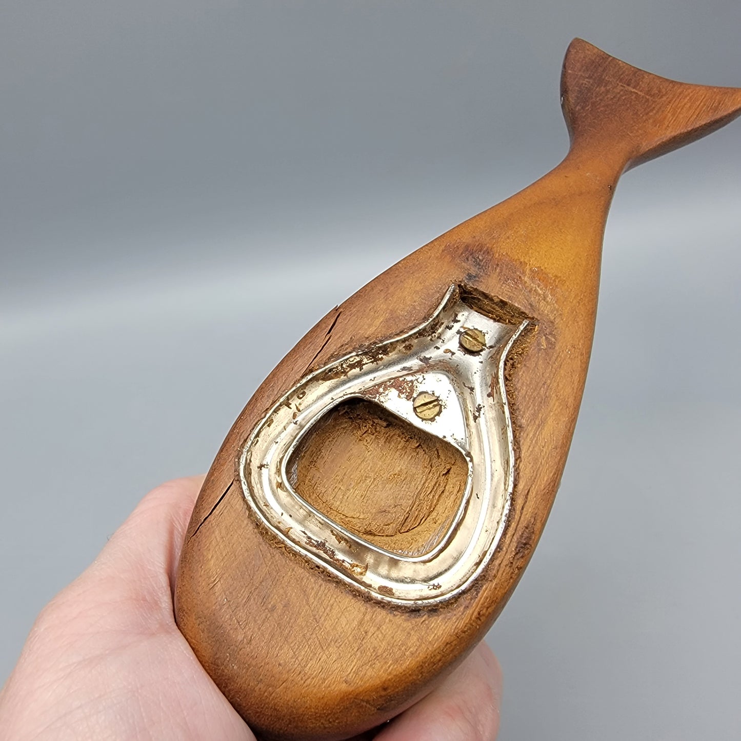 Hand Carved Teak Sperm Whale Bottle Opener