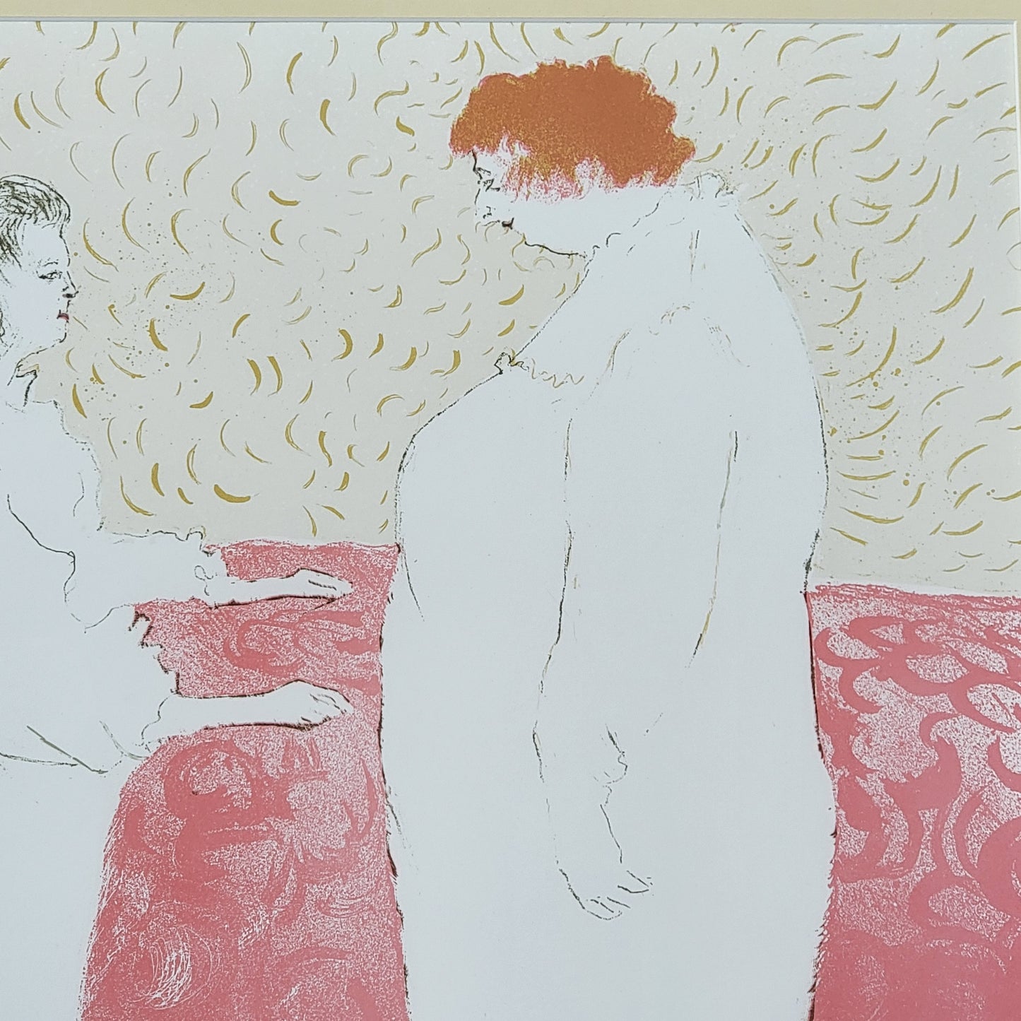 Henri de Toulouse-Lautrec "Woman in Bed, Profile, Awakening" Framed Print