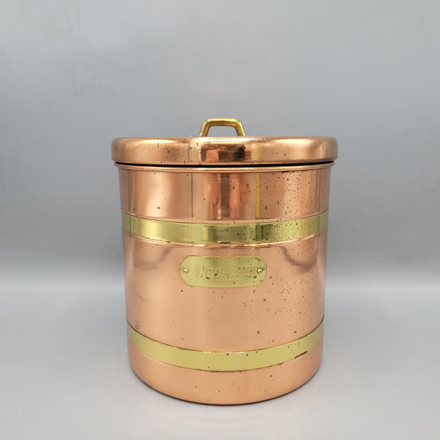 Vintage Brass Cookie Jar