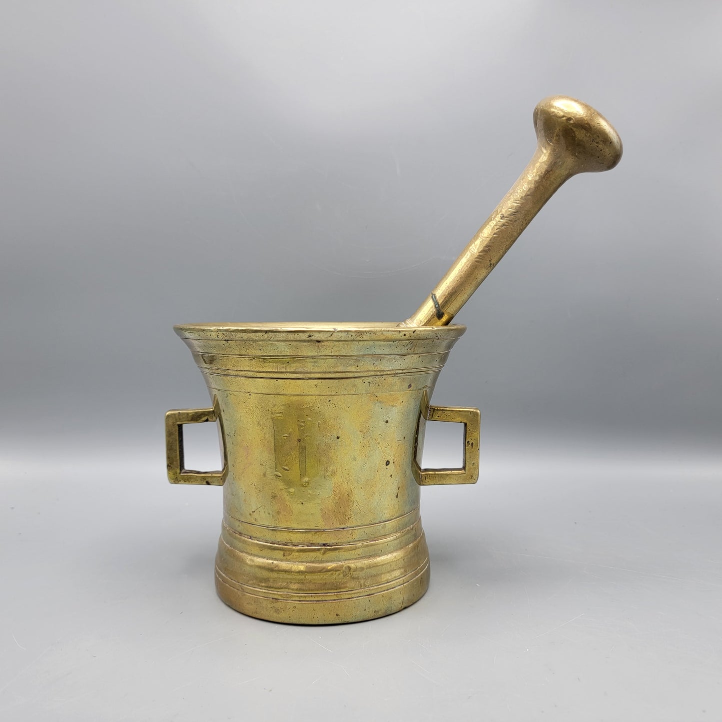 Antique Brass Apothecary Mortar and Pestle