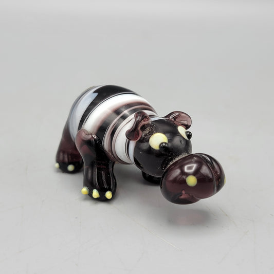 Murano Glass Hippopotamus Figurine