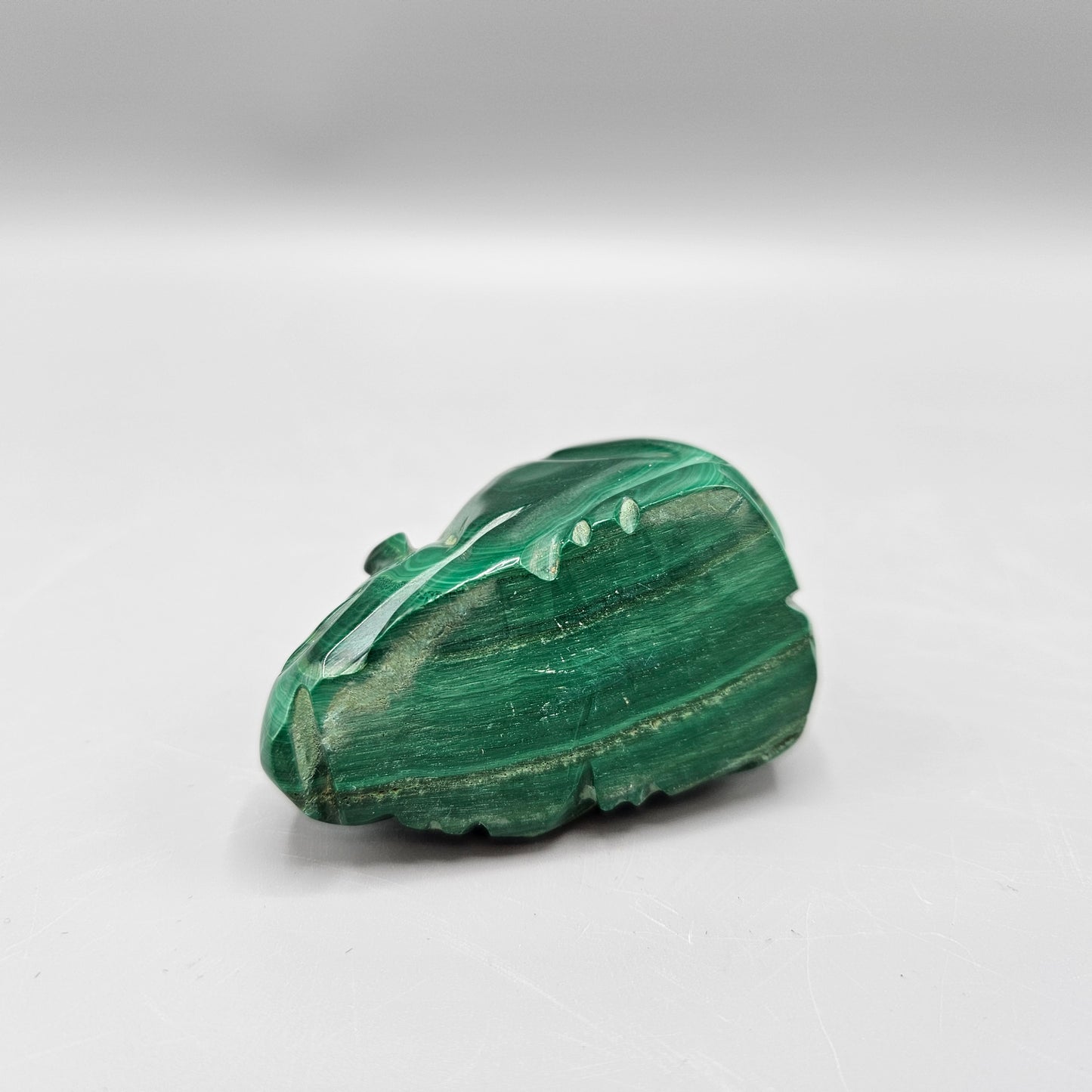 Carved Malachite Mouse