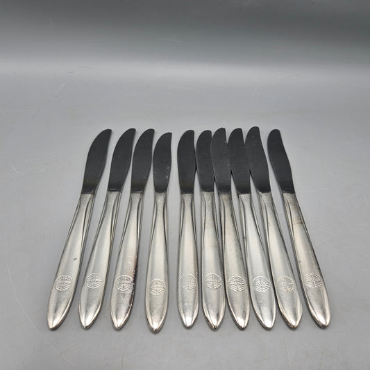 Pan Am Airlines Silverplate Butter Knives - Set of Ten