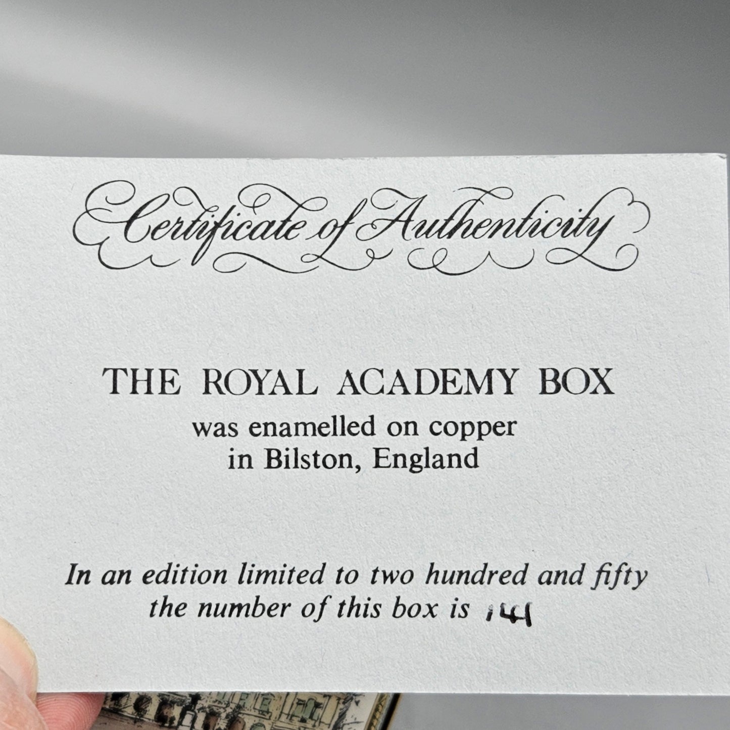 Halcyon Days Enamels Royal Academy of Arts Box