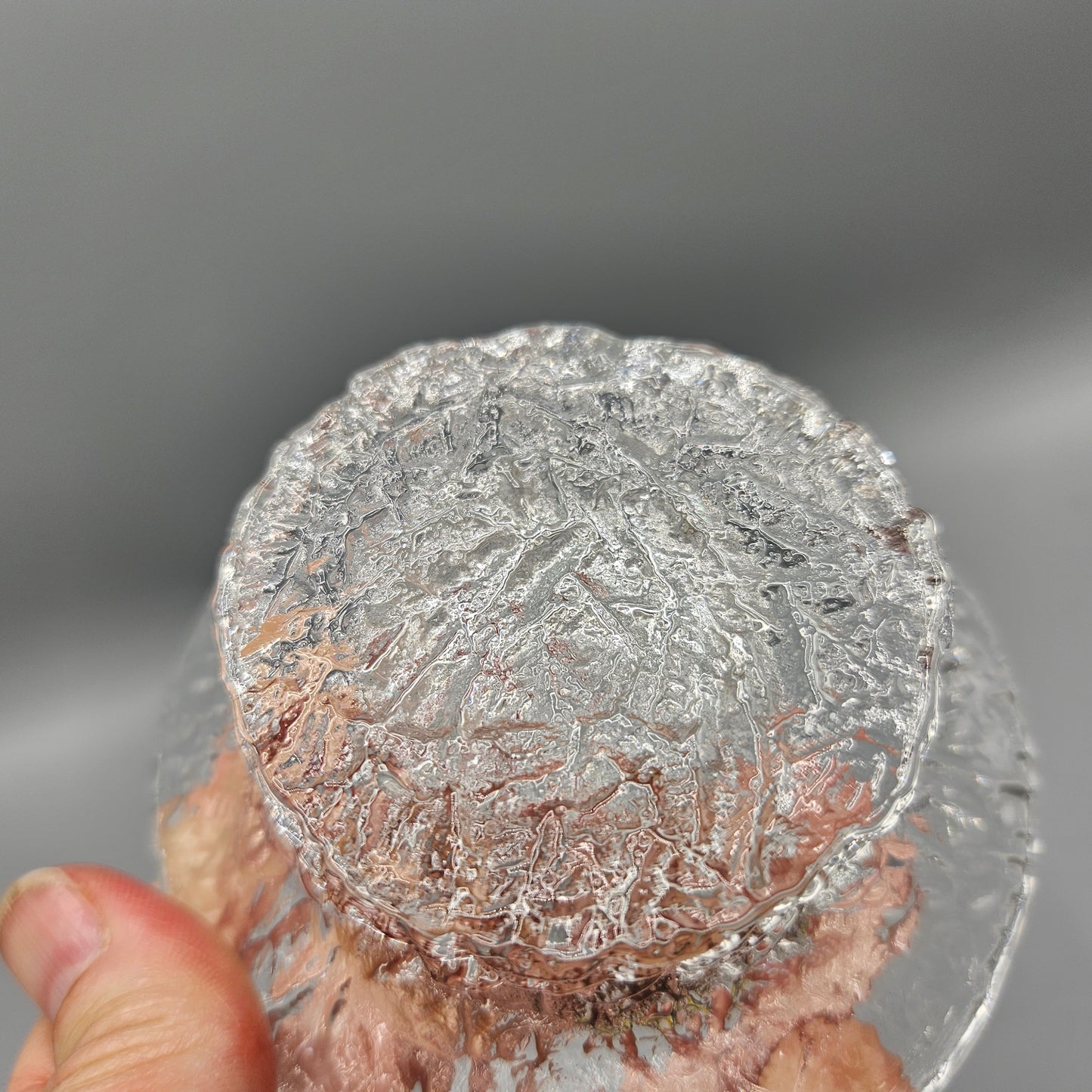 Scandinavian Crystal Cracked Ice Votive Candle Holder