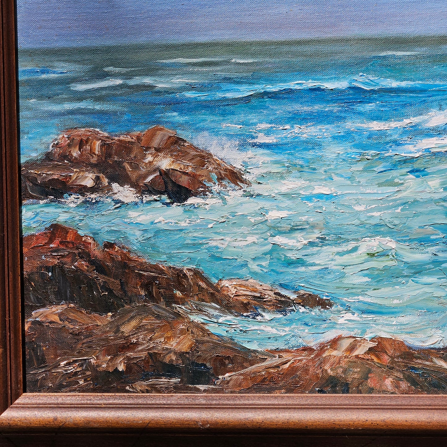 Seascape Painting by Dolores Barnes "Strawberry Granite"