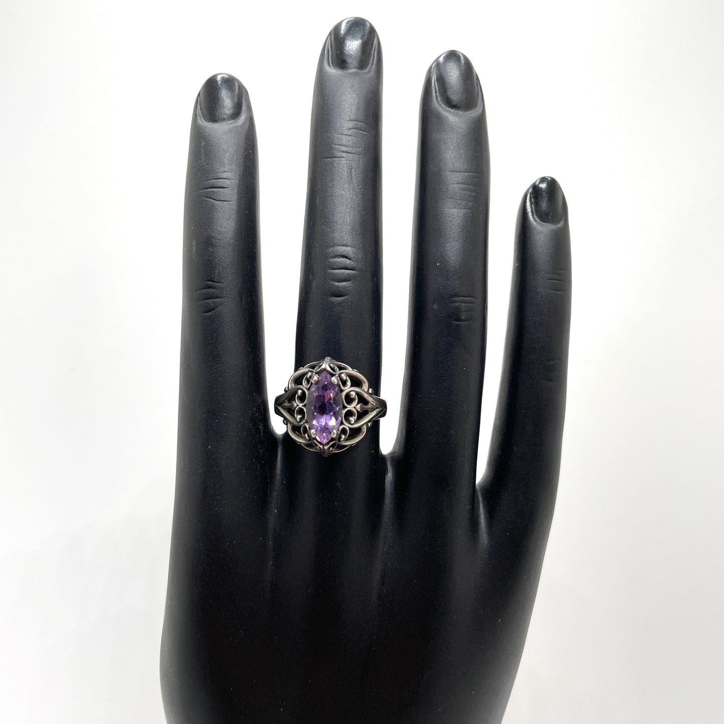 Kabana Designer Sterling Amethyst Ring - Size 9