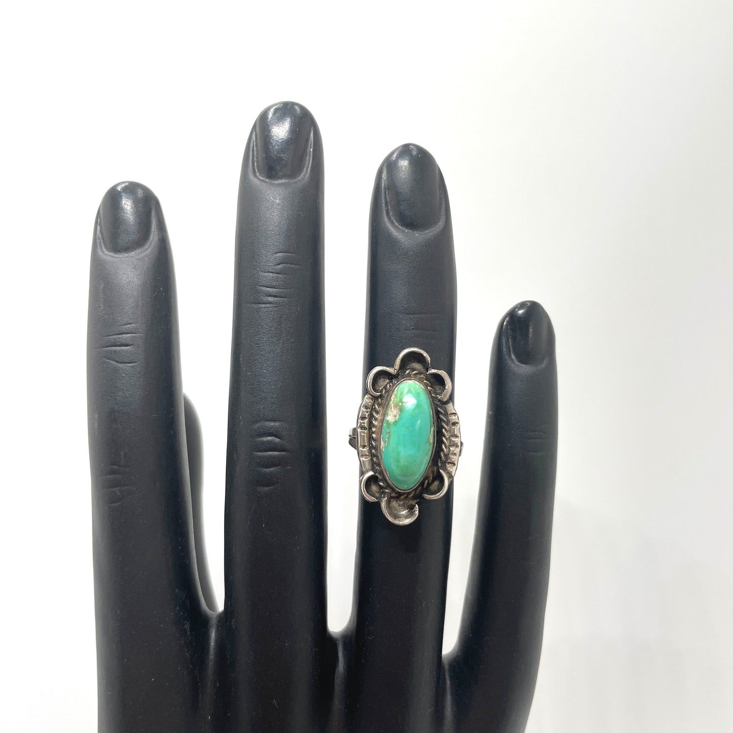 Vintage Turquoise Artisan Ring - Size 5