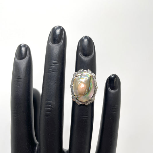 Vintage Abalone Ring - Size 3.5