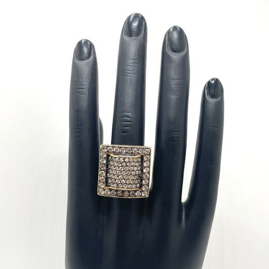 Vintage Sterling Silver Chunky Cocktail Ring - Size 9