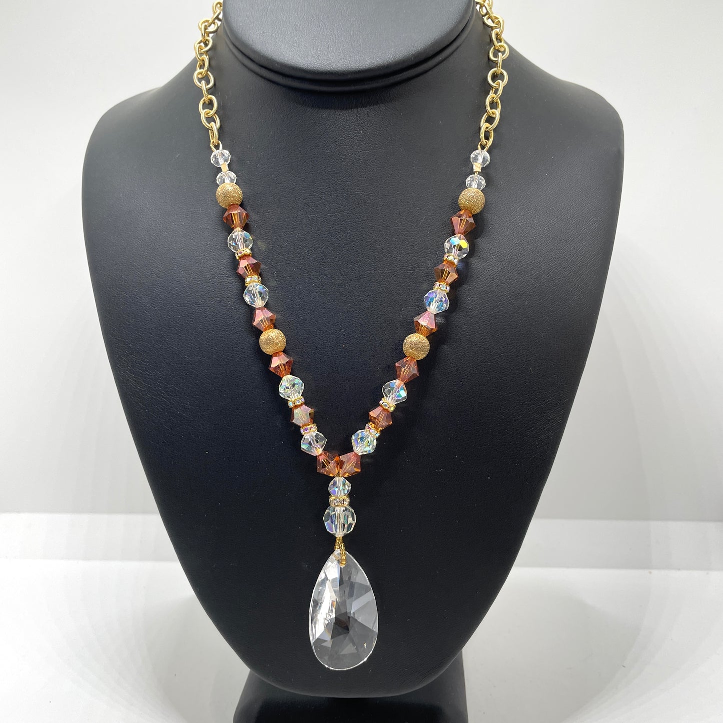 Vintage Beaded Necklace with Pendant