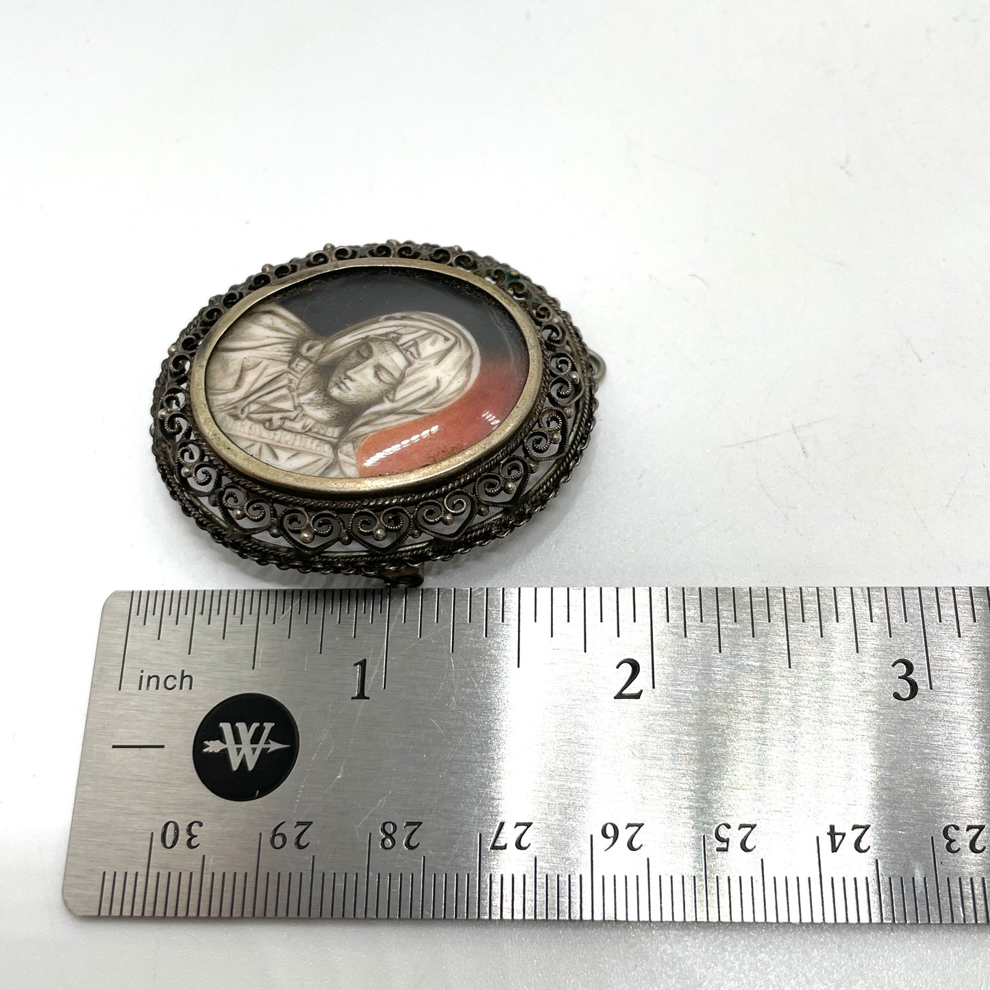 Vintage Figure Pin - 800 Silver