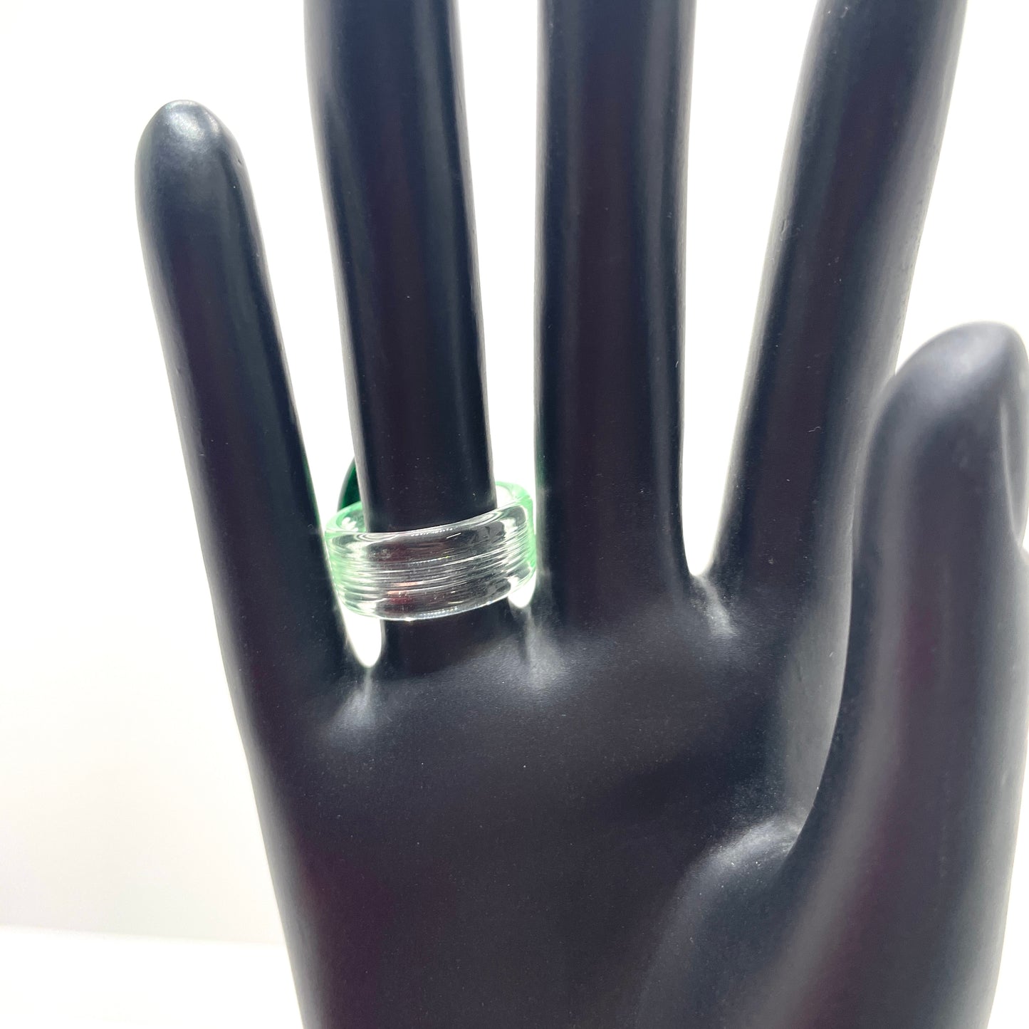 Green Glass Ring - Size 7