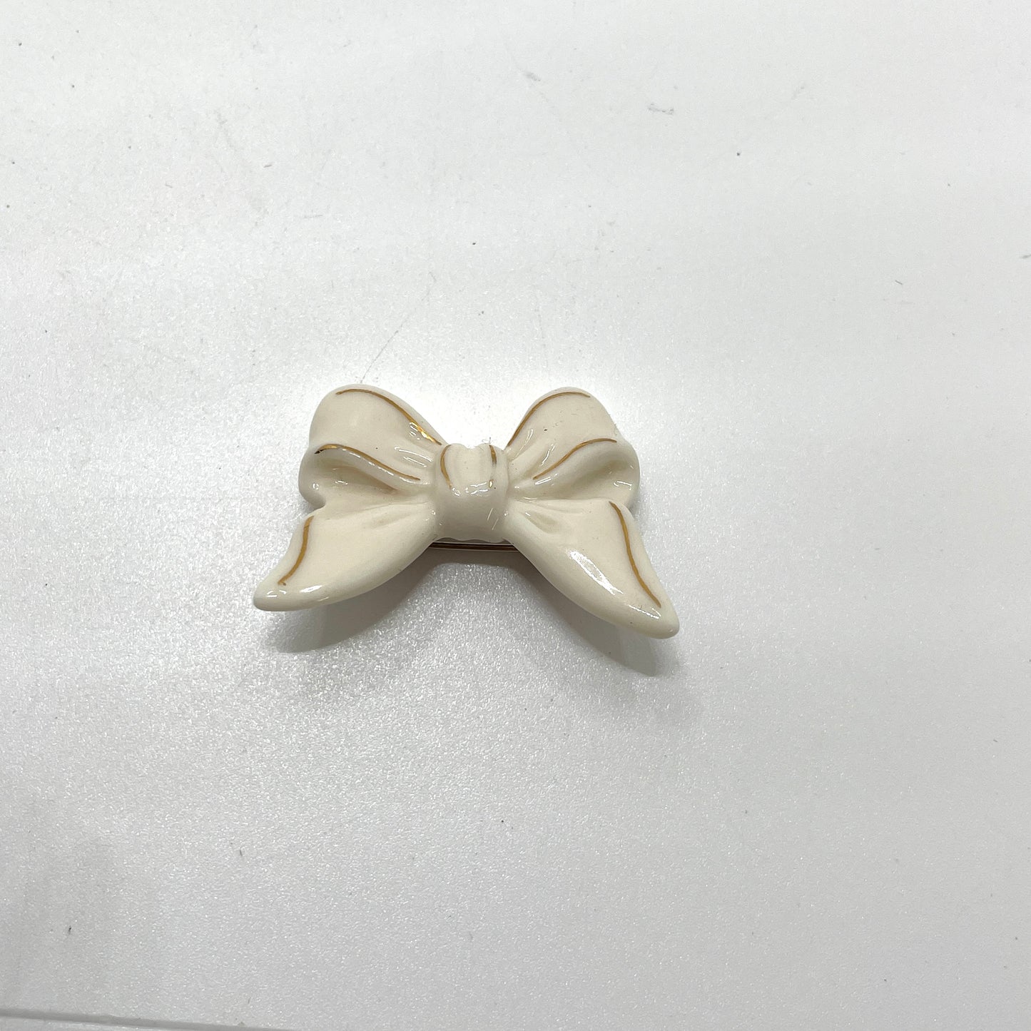 Lenox Porcelain Ribbon Bow Pin
