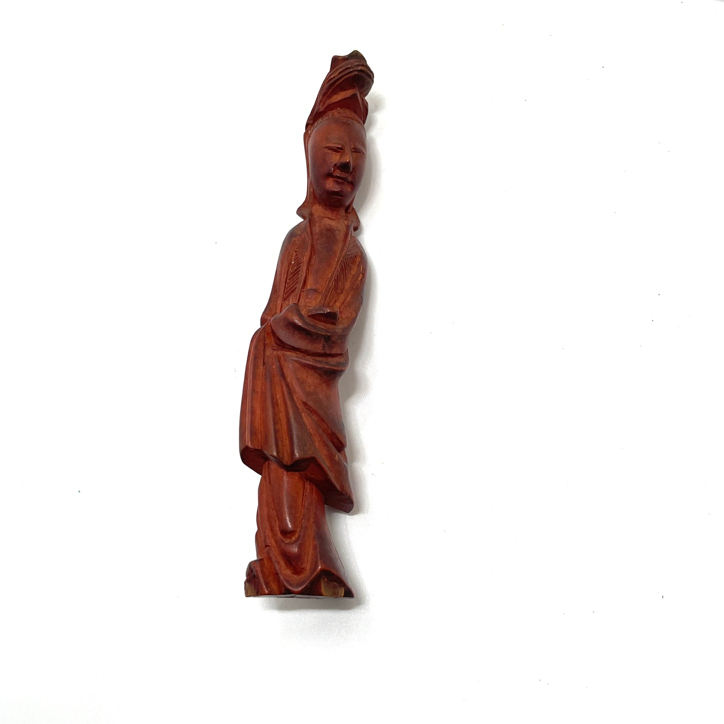 Vintage Carved Figure Pin