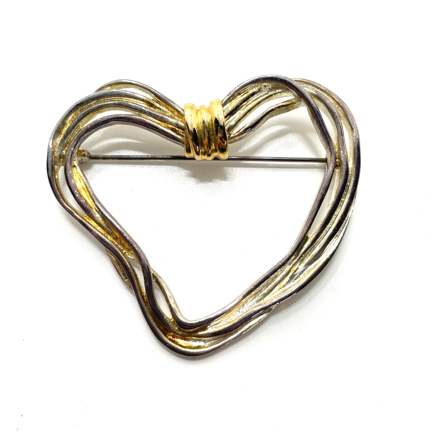 Vintage Modernist Heart Pin