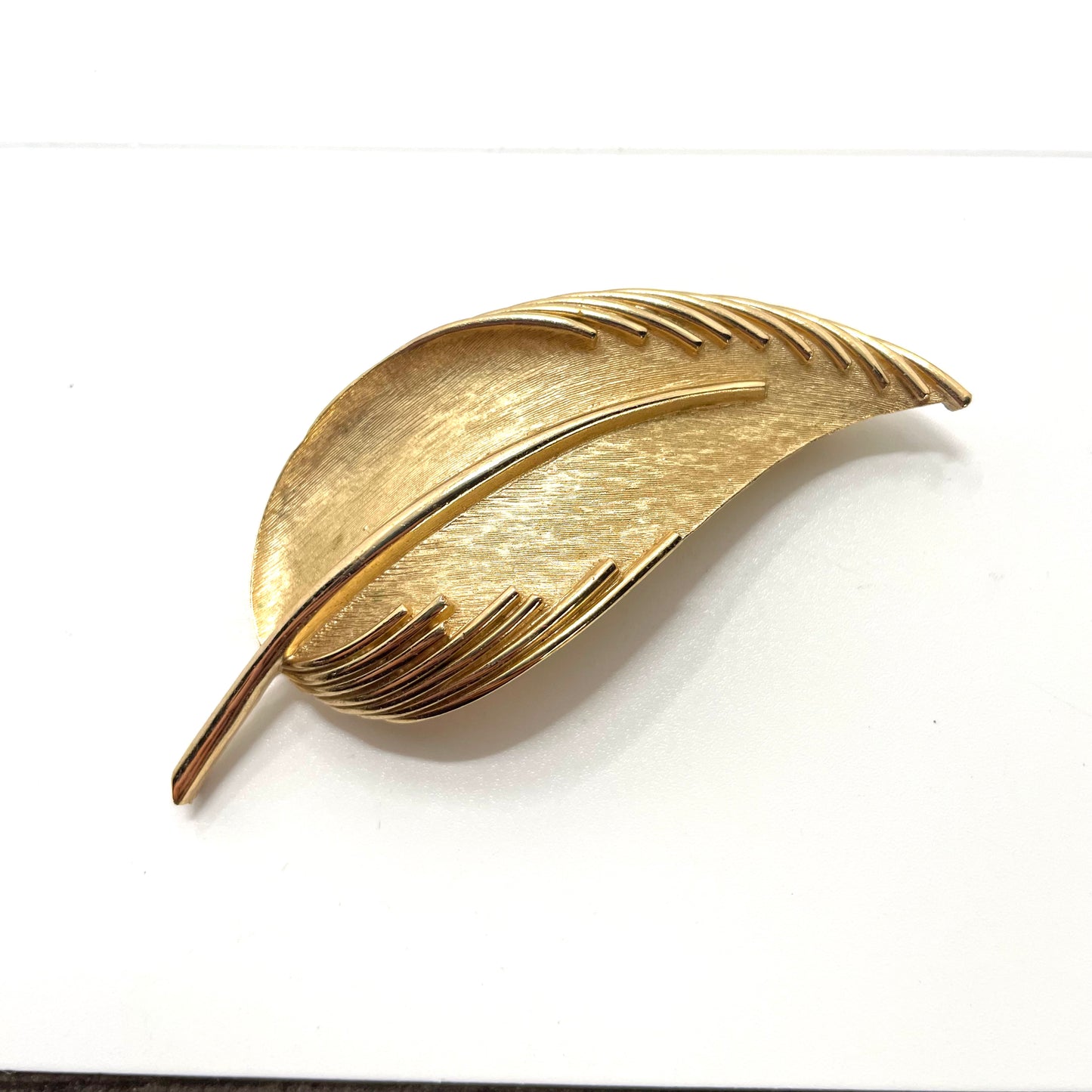 Vintage Designer Leaf Pin by Trifari