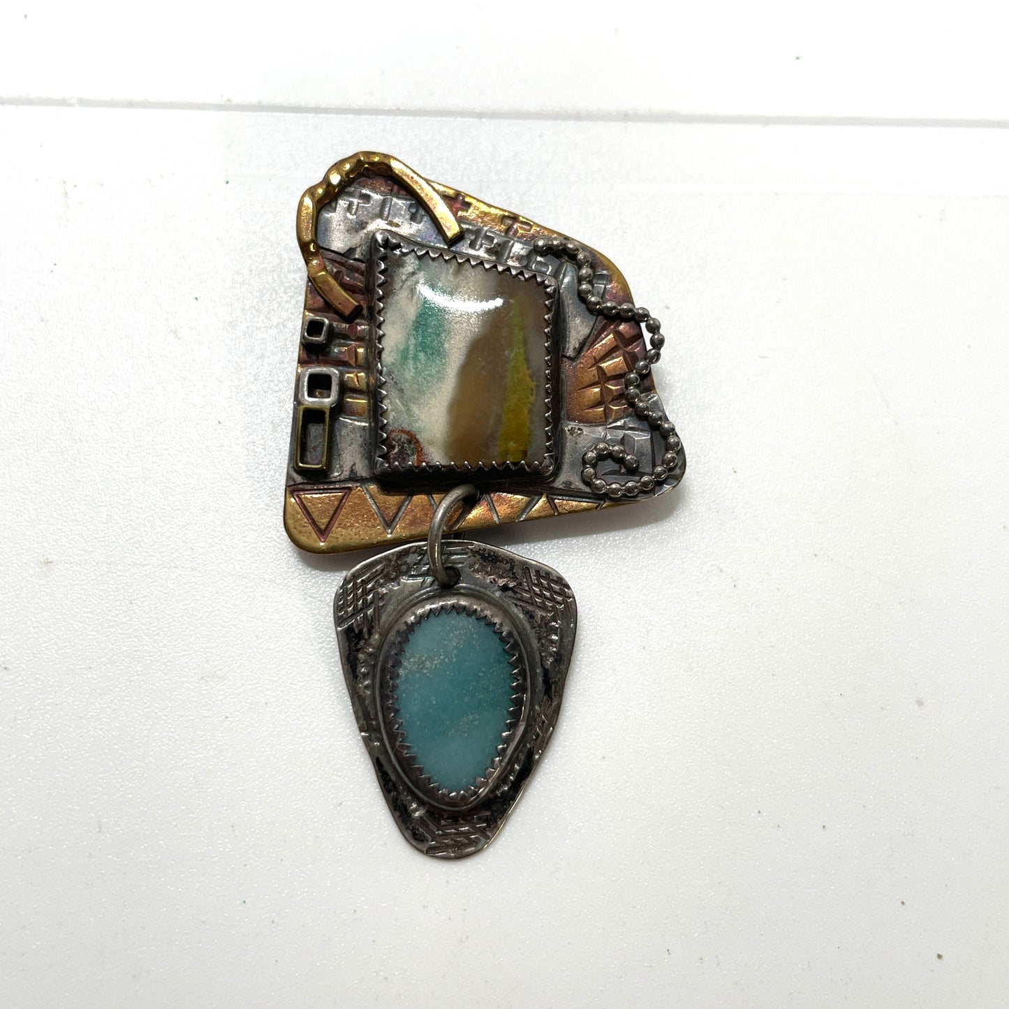 Vintage Artisan Natural Stone Pin