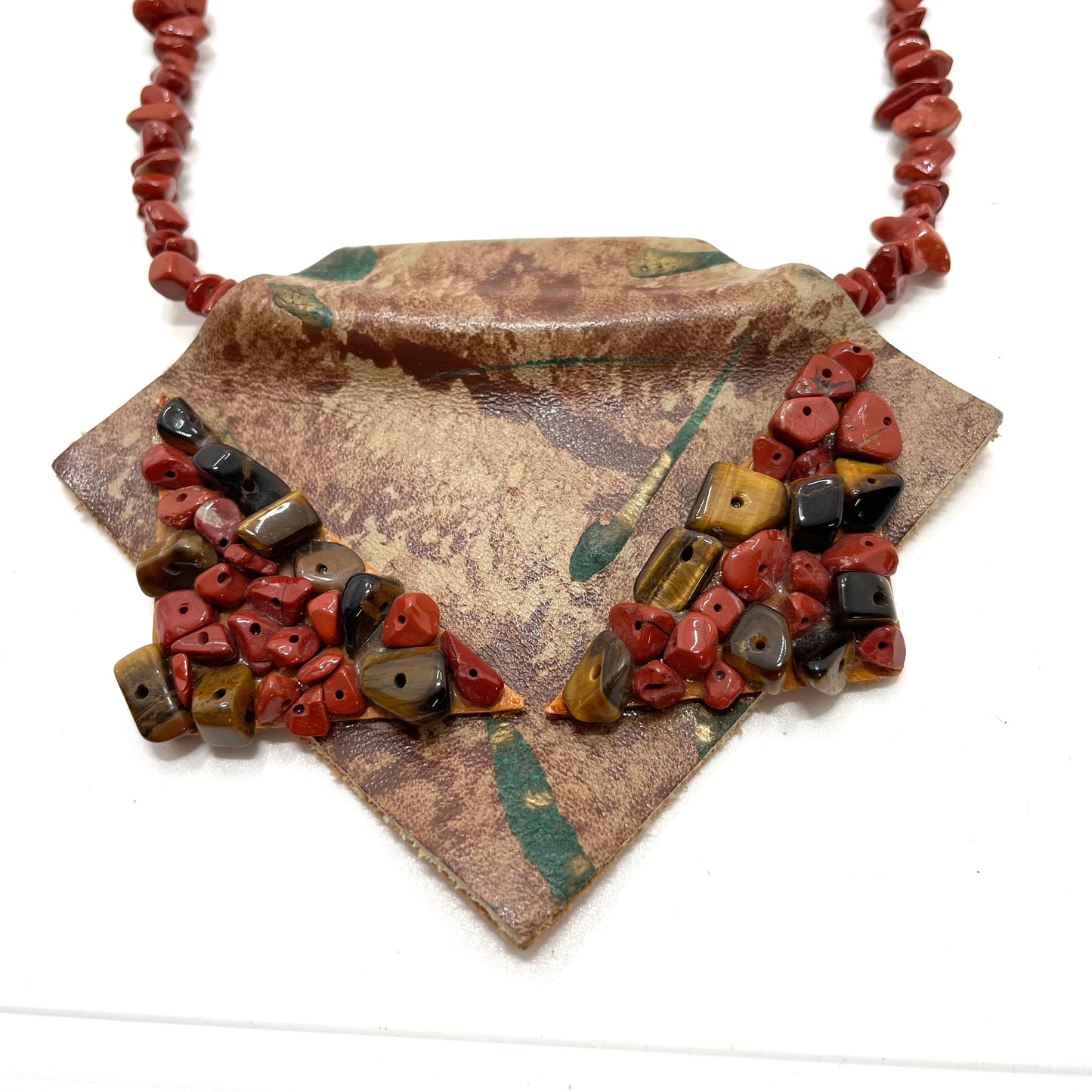 Vintage Mixed Materials Statement Necklace