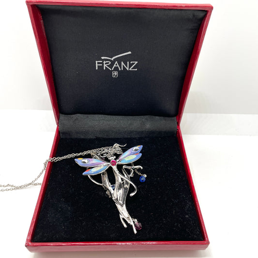 Franz Porcelain Dragonfly Necklace