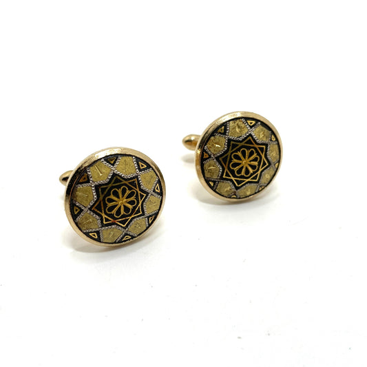 Vintage Black & Gold Cufflinks