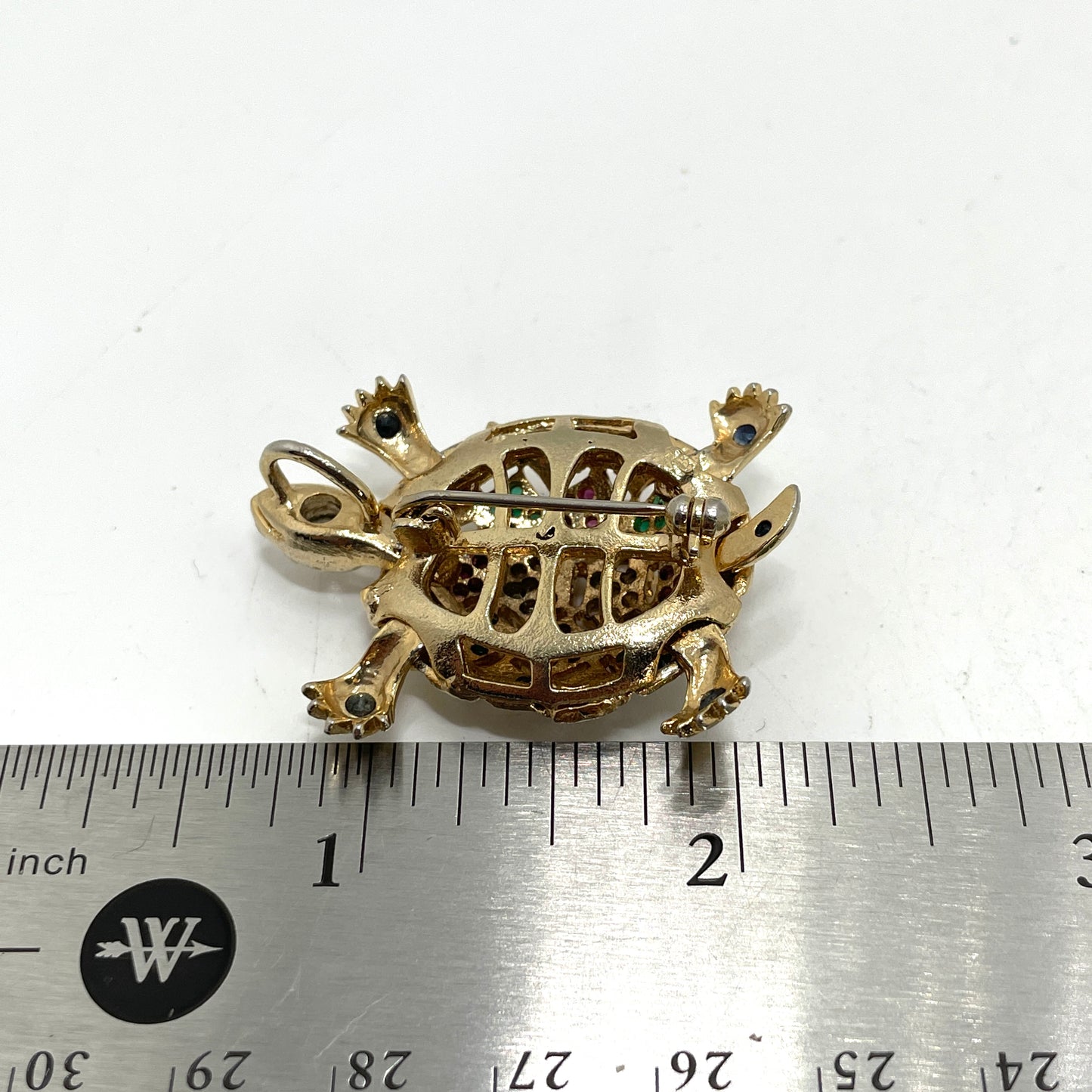 Vintage Turtle Pin with Movable Legs