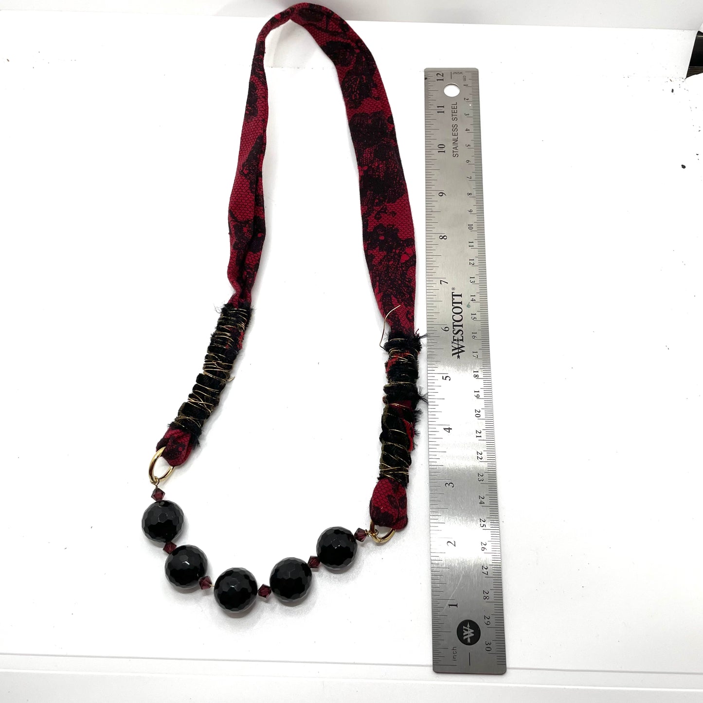 Vintage Red & Black Statement Necklace