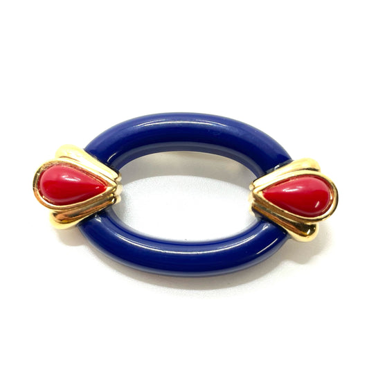 Vintage 1980s Blue & Red Pin