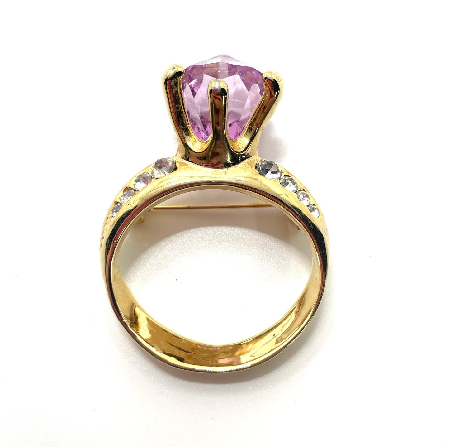 Vintage Purple Engagement Ring Pin