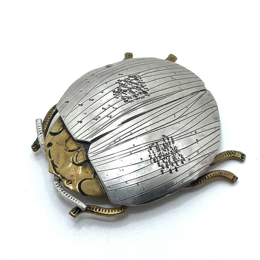 Courtney Peterson Sterling Beetle Pin