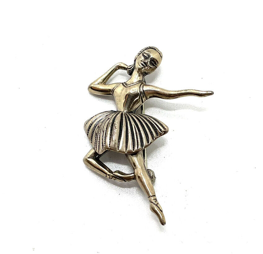 Vintage Beau Sterling Silver Ballerina Pin