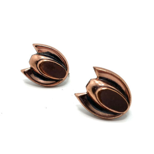 Designer Copper Screwback Earrings