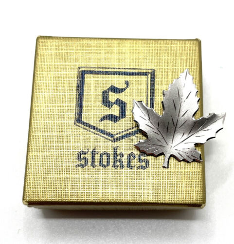Vintage Stokes Sterling Silver Maple Leaf Pin