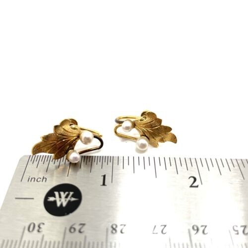 Vintage 12K Gold Filled Pin & Screw Back Earrings Set